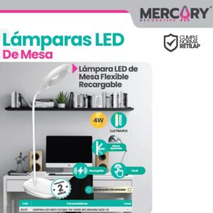 lampara led escritorio flexible